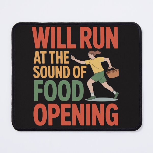 Item preview, Will Run at Food Opening - Funny Runner Marathon novelty designed and sold by Ikwalima.