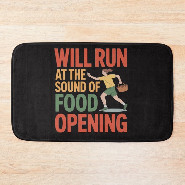 Item preview, Will Run at Food Opening - Funny Runner Marathon novelty designed and sold by Ikwalima.