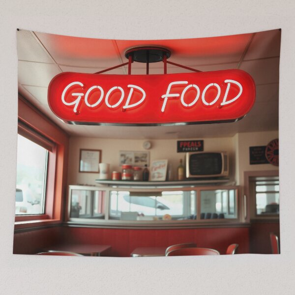 Item preview, Retro Diner Nostalgia Vibe designed and sold by CTM ArtStudio.