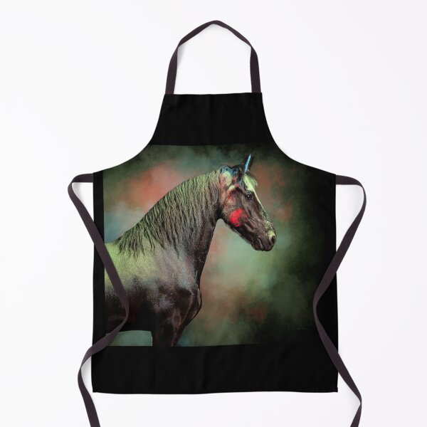 Item preview, Colorful Friesian black horse designed and sold by PTPhotoLLC.