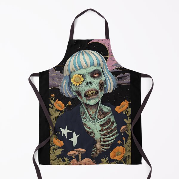 Item preview, Zombie Girl - Undead with Blue Hair designed and sold by NightTimeJ.