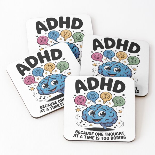 Item preview, ADHD Because One Thought at a Time Is Too Boring designed and sold by Ikwalima.