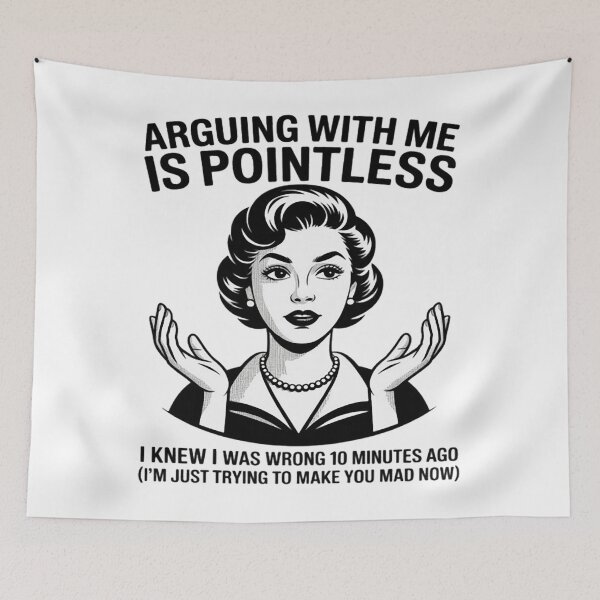 Item preview, ARGUING WITH ME IS POINTLESS 50s Sarcastic Housewife designed and sold by Ikwalima.