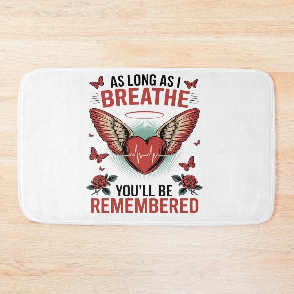 Item preview, As Long As I Breathe You'll Be Remembered Memorial Heart designed and sold by Ikwalima.