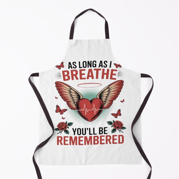 Item preview, As Long As I Breathe You'll Be Remembered Memorial Heart designed and sold by Ikwalima.