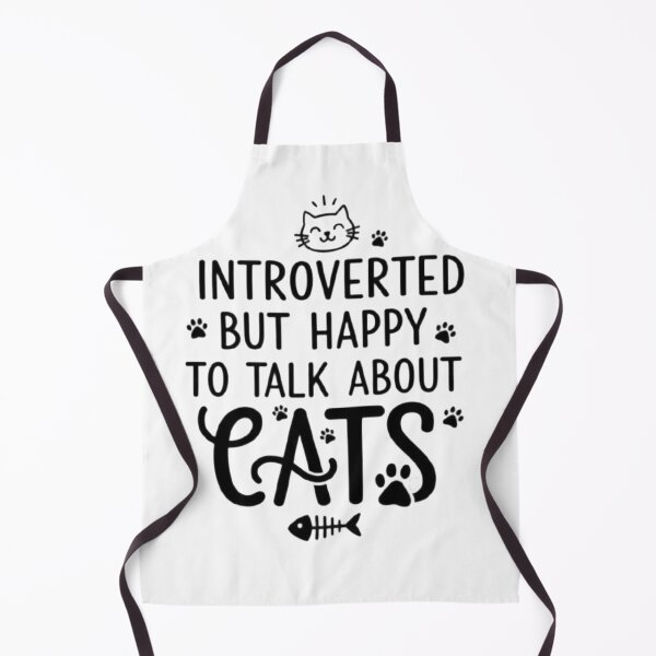 Item preview, Introvert Cat Lover Shirt | Funny Minimalist Quote - Happy To Talk About Cats Typography designed and sold by RainbowandNoon.