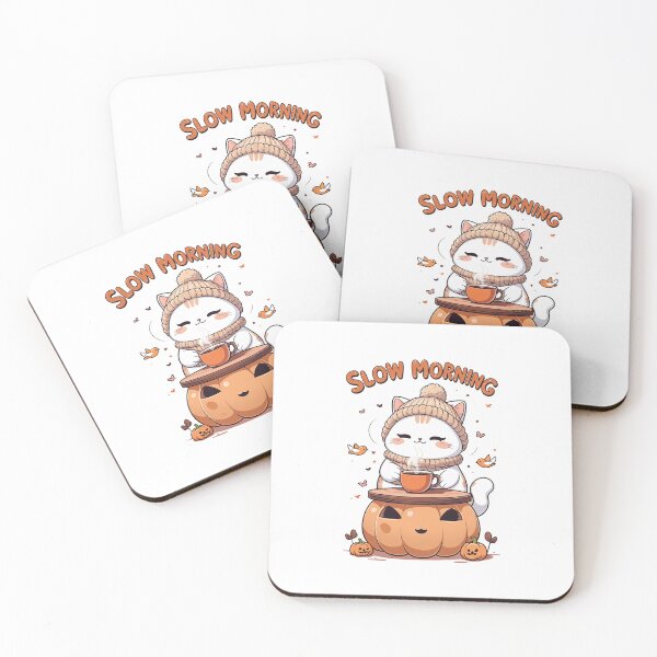 Item preview, Slow Morning Cat  Pumkin Halloween Cute T-Shirt designed and sold by Nuttajak.