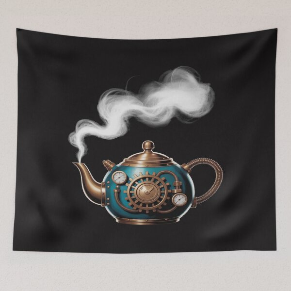 Item preview, Brass Steam Steampunk Kettle Futuristic designed and sold by Ikwalima.