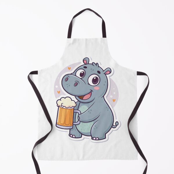 Item preview, Cute Hippo with Beer Glass designed and sold by Erik Visnievskij.