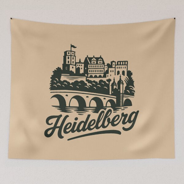 Item preview, Heidelberg Altstadt Logo Illustration designed and sold by Boogosh.