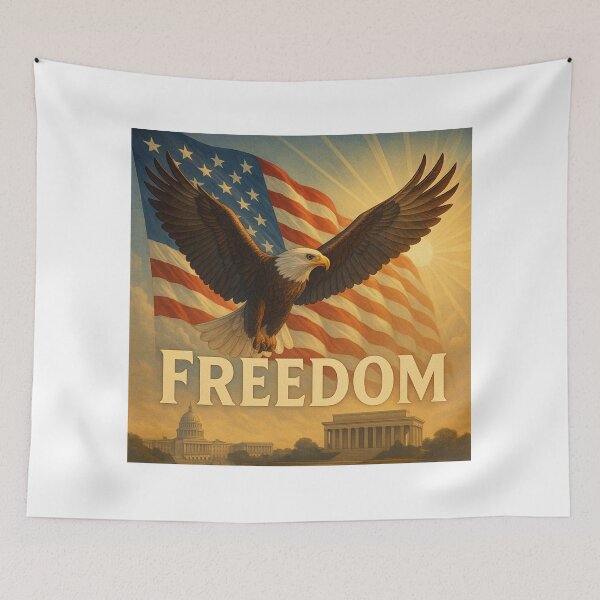 Item preview, FREEDOM-Patriotic Illustration- America Strong designed and sold by DeBenedetto Digital Designs.