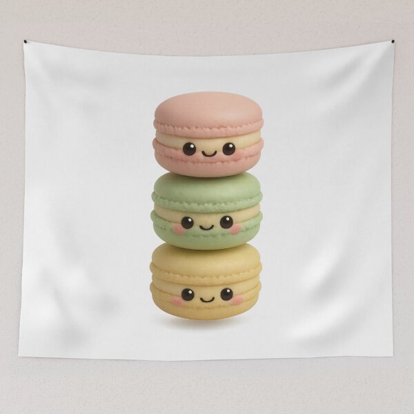Item preview, Cute Pastel Macaron Stack | Kawaii Fun Dessert Art designed and sold by Moons Studio.