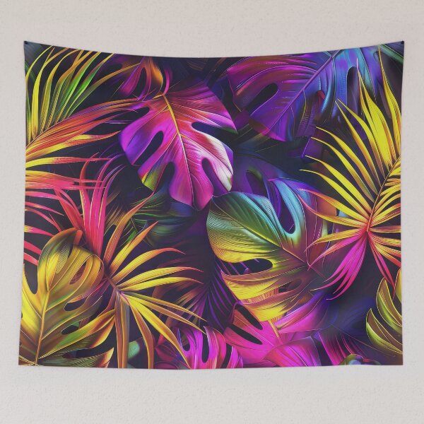Item preview, Neon-Hues Vibrantly Colorful Tropic Island Palm Leaves  designed and sold by DEC02.