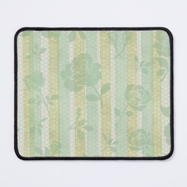 Item preview, Spring Parlour Rose Lace Sage Gold Linen inspired Heritage Pattern designed and sold by Heritage Hive Studio.