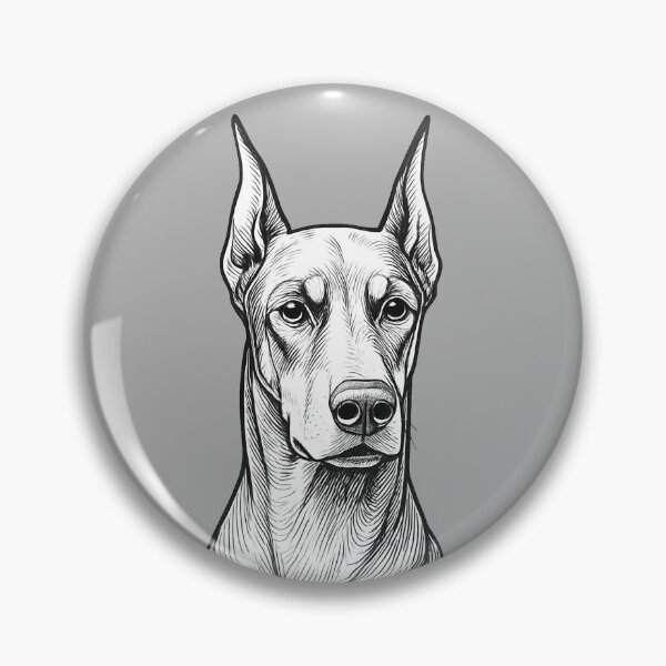 Item preview, Doberman Pinscher Line Drawing designed and sold by Krystals-Art.
