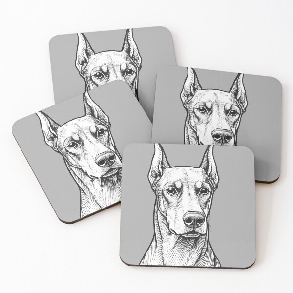 Item preview, Doberman Pinscher Line Drawing designed and sold by Krystals-Art.
