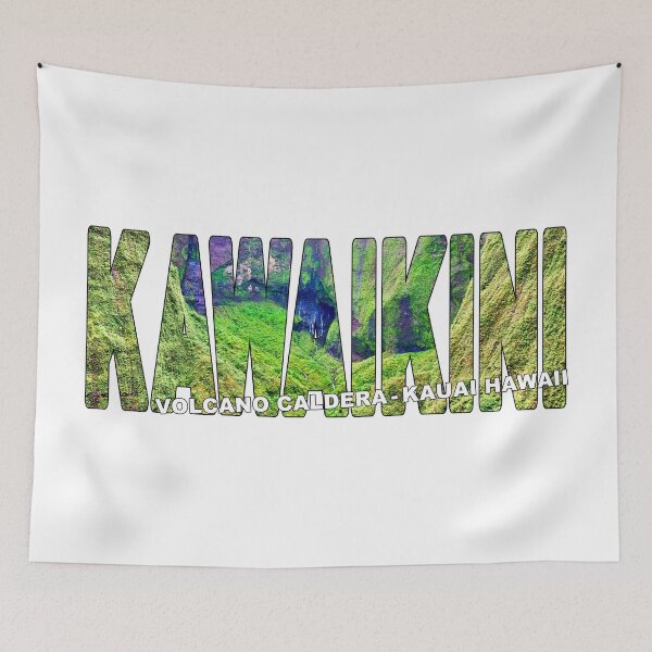 Item preview, KAWAIKINI Volcano Caldera Kauai Hawaii - State Park Waterfalls designed and sold by Adam Gormley.