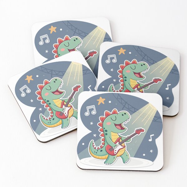 Item preview, Dinosaur Playing Guitar designed and sold by Erik Visnievskij.