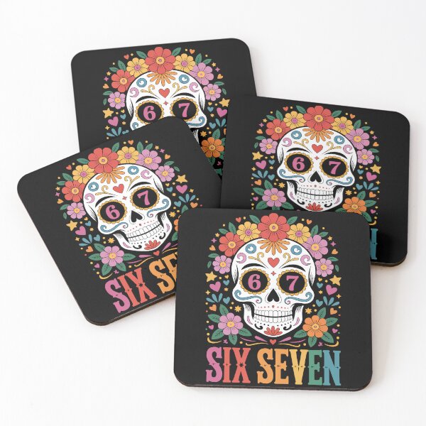 Item preview, Sugar Skull Six Seven 67 Meme Funny Dia De Los Muertos Design designed and sold by YourArt7.