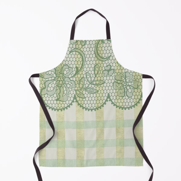Item preview, Spring Parlour Morning Lace Gingham Linen inspired Sage Heritage Pattern designed and sold by Heritage Hive Studio.