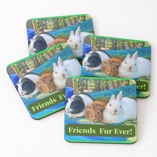 Item preview, Friends Fur Ever – Bunny and Guinea Pigs Together designed and sold by TrisaThyme.