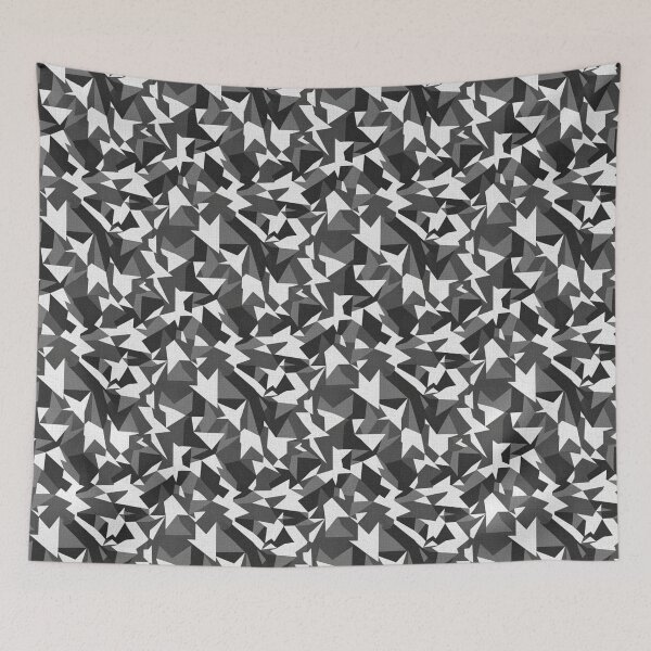 Item preview, Abstract Geometric Camouflage Pattern | Grayscale Military Tactical Design | Urban Minimalist Black & White Print designed and sold by DibuHumor.