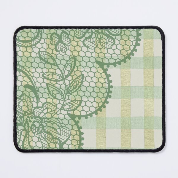Item preview, Spring Parlour Lace Gingham Linen inspired Sage Heritage Pattern designed and sold by Heritage Hive Studio.