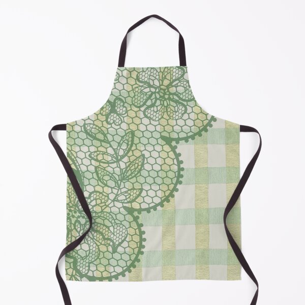 Item preview, Spring Parlour Lace Gingham Linen inspired Sage Heritage Pattern designed and sold by Heritage Hive Studio.
