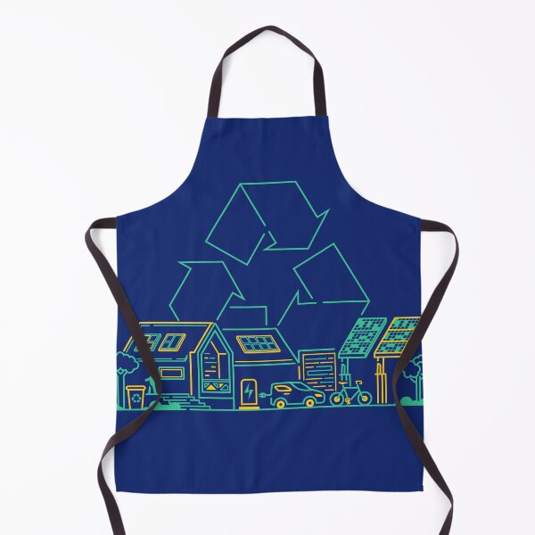 Item preview, concept of ecohouse, graphic of home that eco-friend with environment presented with outline style designed and sold by NiamLab.