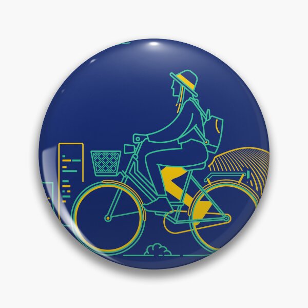Item preview, concept of ecotourism or green transportation, graphic of traveler cycling on bicycle with natural and city view designed and sold by NiamLab.