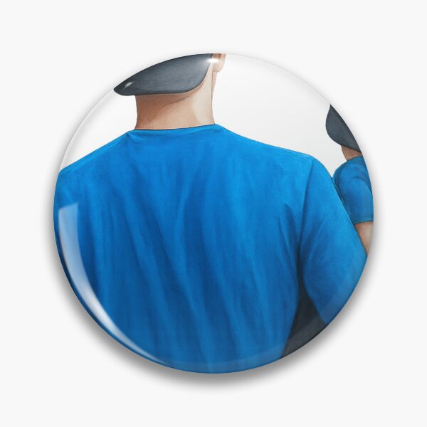 Item preview, Emotional Father and Son Bond Illustration in Blue designed and sold by CoolGTees.