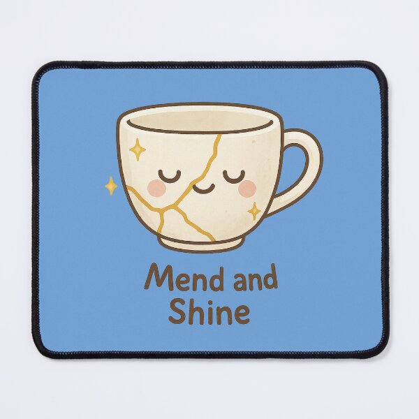 Item preview, Mend and Shine – Kawaii Kintsugi Teacup designed and sold by Dream Machine.