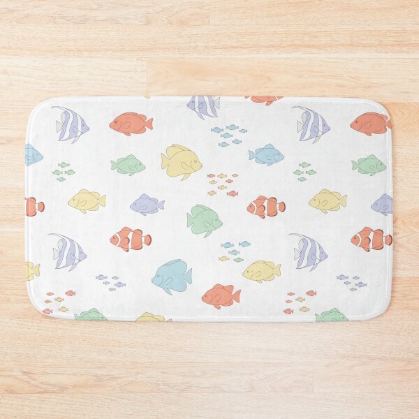 Item preview, Kawaii Pastel Tropical Fish Pattern | Cute Ocean Print for Nursery | Soft, Light-Colored Underwater Design designed and sold by DibuHumor.