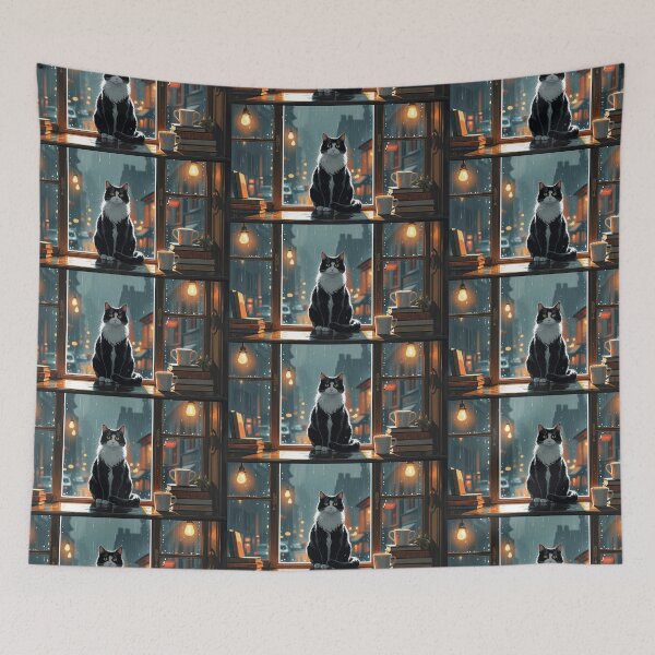 Item preview, Rainy Window Cat – Looking Back at You designed and sold by LEO'S CREATURE　れおずくりーちゃー.