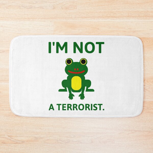 Item preview, Portland frog “I’m not a terrorist” designed and sold by Rachel the Artist .