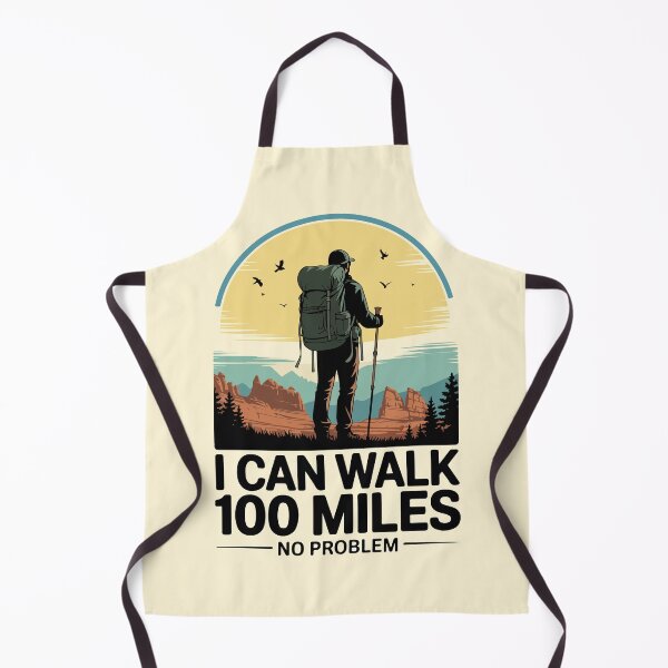Item preview, I Can Walk 100 Miles — Retro Hiking Adventure Design designed and sold by Loving Nature Gifts.