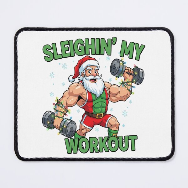 Item preview, Sleighin’ My Workout – Funny Christmas Gym designed and sold by FelixnRobinus.
