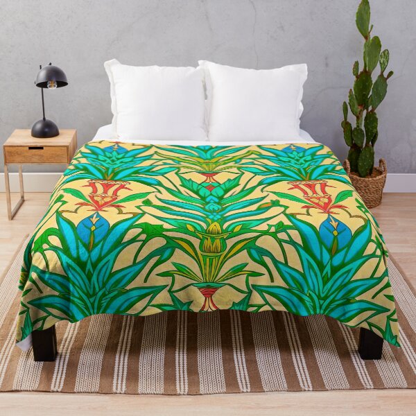 Item preview, William Morris Style Victorian Aloe Leaf Pattern Print designed and sold by LanaGustavsson.