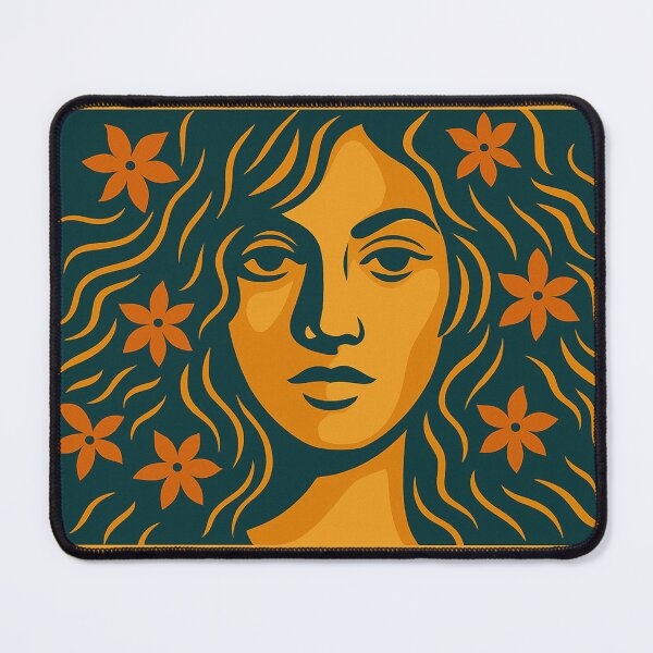 Item preview, Floral Female Portrait Elegant Retro Aesthetic designed and sold by Tooromira.