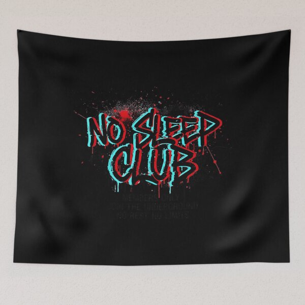 Item preview, No Sleep Club Streetwear T-Shirt Design Graffiti Eye Glitch Style Hustle All Night designed and sold by EganPace.