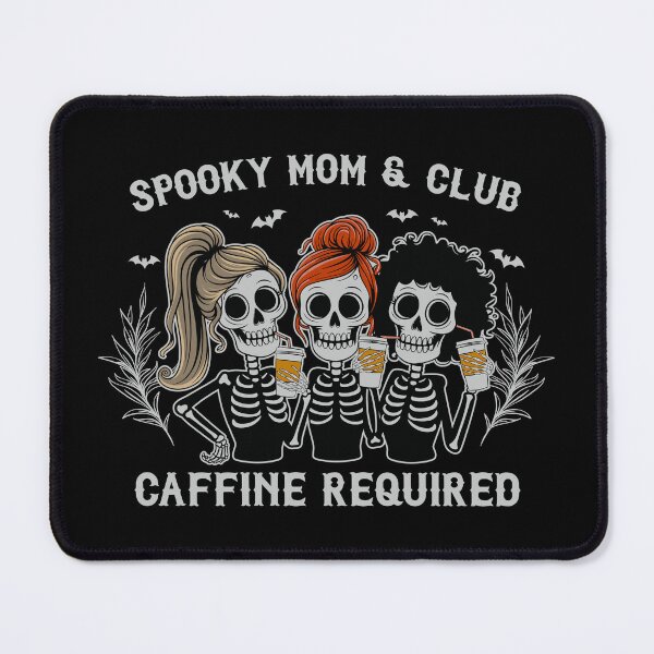 Item preview, Spooky Mom Club – Funny Halloween Coffee Skeleton Design for Caffeine Lovers designed and sold by AurovaPrints.