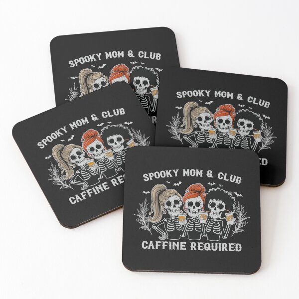 Item preview, Spooky Mom Club – Funny Halloween Coffee Skeleton Design for Caffeine Lovers designed and sold by AurovaPrints.