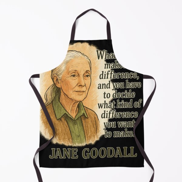 Item preview, Jane Goodall “Make a Difference” Inspirational Quote Design designed and sold by LatestDesign95.