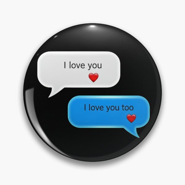 Item preview, I Love You Chat – Minimalist Neon Conversation Art on Black Background designed and sold by PixelVibe782.