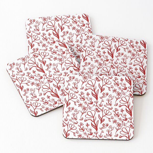 Item preview, Floral Pattern in Red designed and sold by LAEC-Shop.