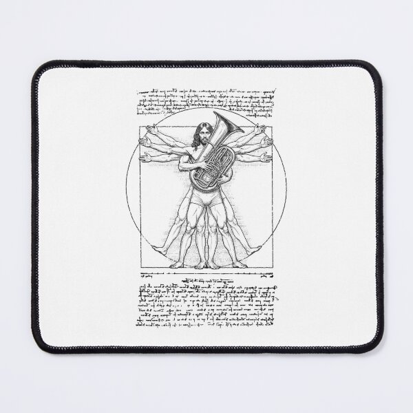 Item preview, Tuba Player Tubaist Tubist Vitruvian Man Leonardo Da Vinci designed and sold by GrandeDuc.