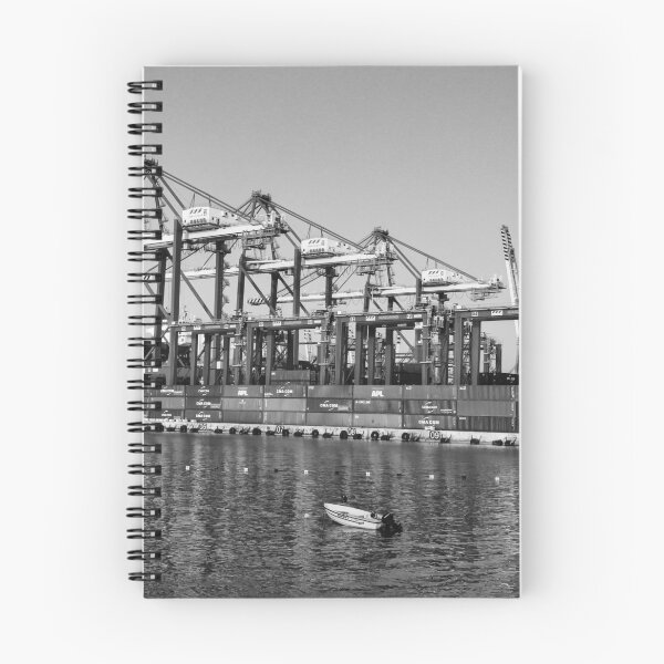 Item preview, Industrial Port Scene With Giant Container Cranes, Cargo Ships, And Calm Water designed and sold by Nmallia.