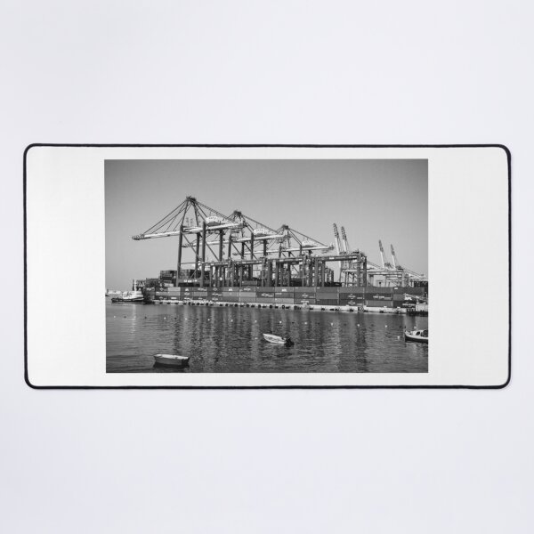 Item preview, Industrial Port Scene With Giant Container Cranes, Cargo Ships, And Calm Water designed and sold by Nmallia.