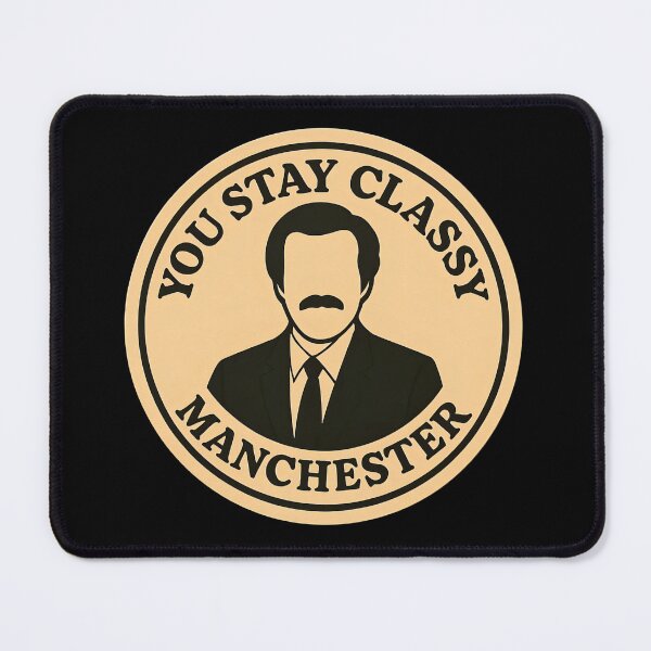 Item preview, Anchorman Inspired Retro UK Print: Manchester designed and sold by PinUpPizzazz.