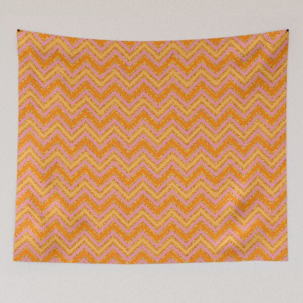 Item preview, Shimmering, orange and pink glitter chevrons  designed and sold by Navitaloves.